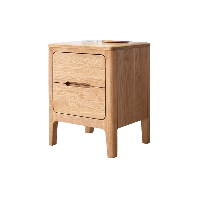 Simple Pure Color Kids Bedside Table 2-Drawer Nursery Nightstand