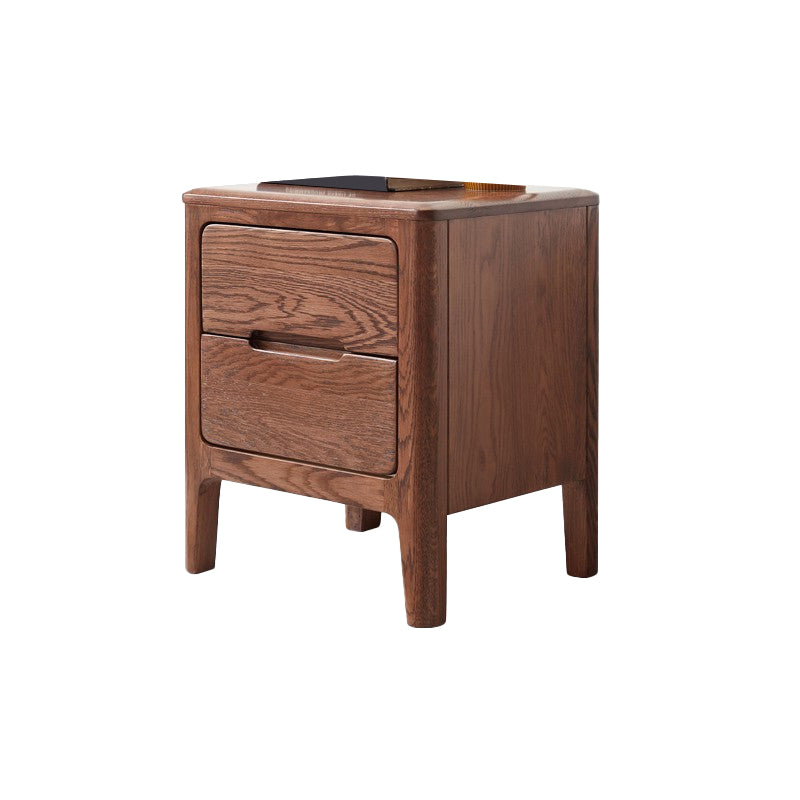 Simple Pure Color Kids Bedside Table 2-Drawer Nursery Nightstand