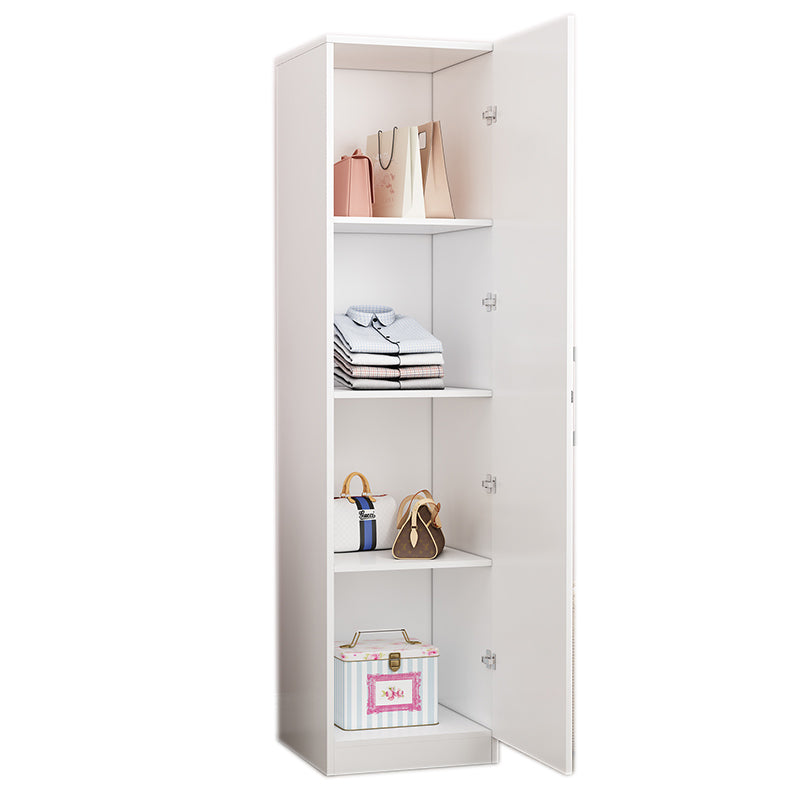 Modern Wooden White Coat Locker High Gloss Kids Closet with 1 Door