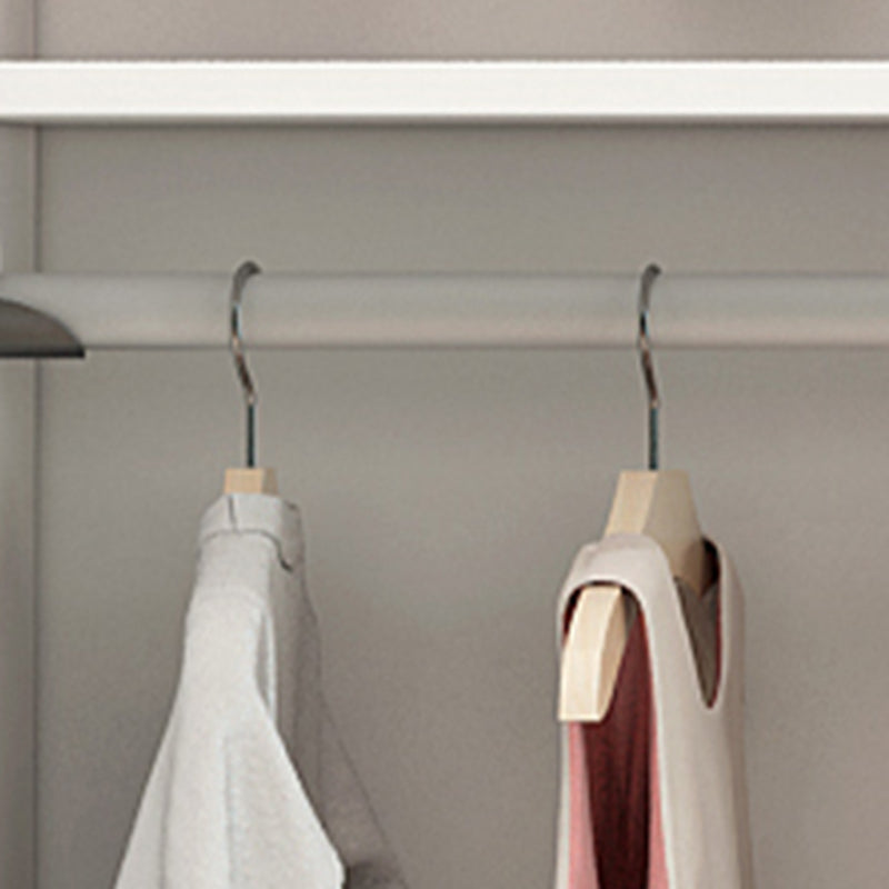 2-door Hanging Clothes Rack Wood Hanging Clothes Rack with Garment Rod