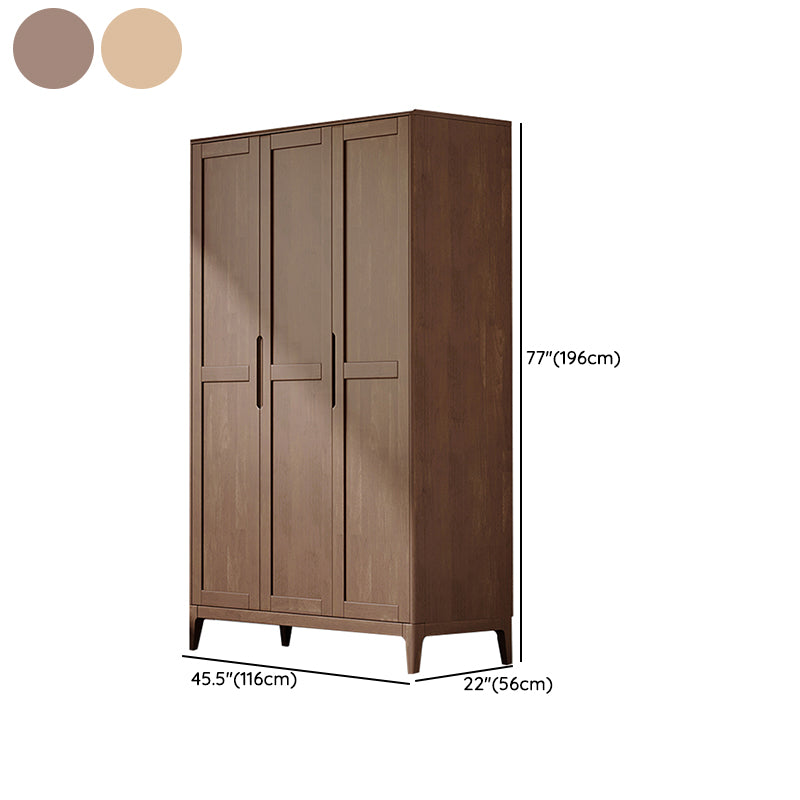 Contemporary Wooden Closet Glossy Kids Closet with Garment Rod