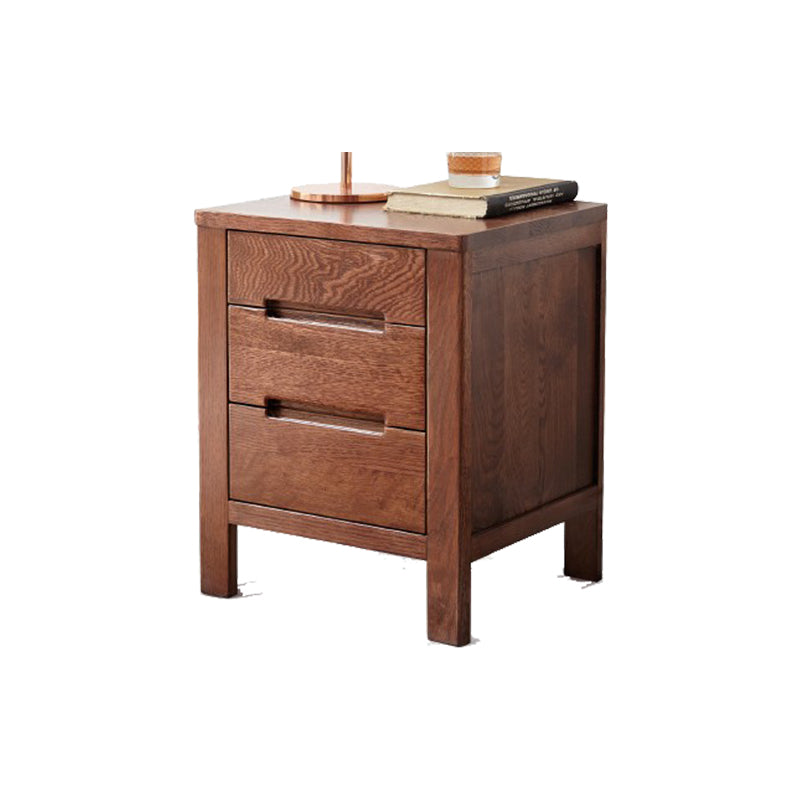 Simple Solid Wood Kids Bedside Table 3 Drawers Nursery Nightstand