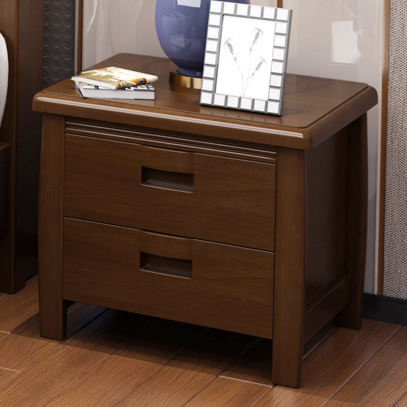 Nursery Nightstand With Drawer Flat Top Solid Wood Kids Bedside Table