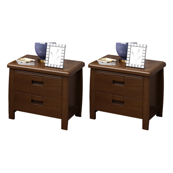 Nursery Nightstand With Drawer Flat Top Solid Wood Kids Bedside Table