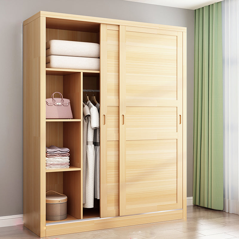 Solid Wood Wardrobe Armoire Contemporary Wardrobe Armoire with Doors