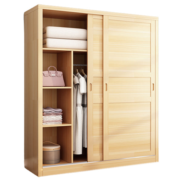 Solid Wood Wardrobe Armoire Contemporary Wardrobe Armoire with Doors