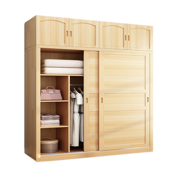 Solid Wood Wardrobe Armoire Contemporary Wardrobe Armoire with Doors