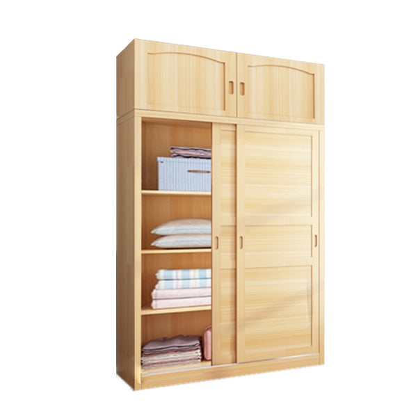 Solid Wood Wardrobe Armoire Contemporary Wardrobe Armoire with Doors