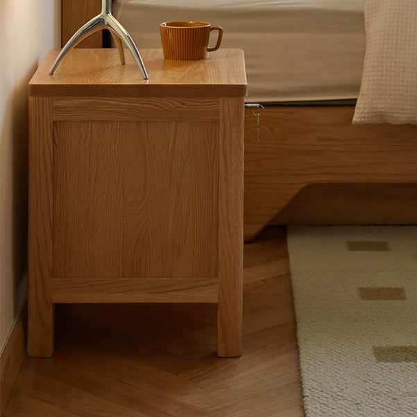 Light Wood End Table for Nursery Wooden Bedside Table for Nursery