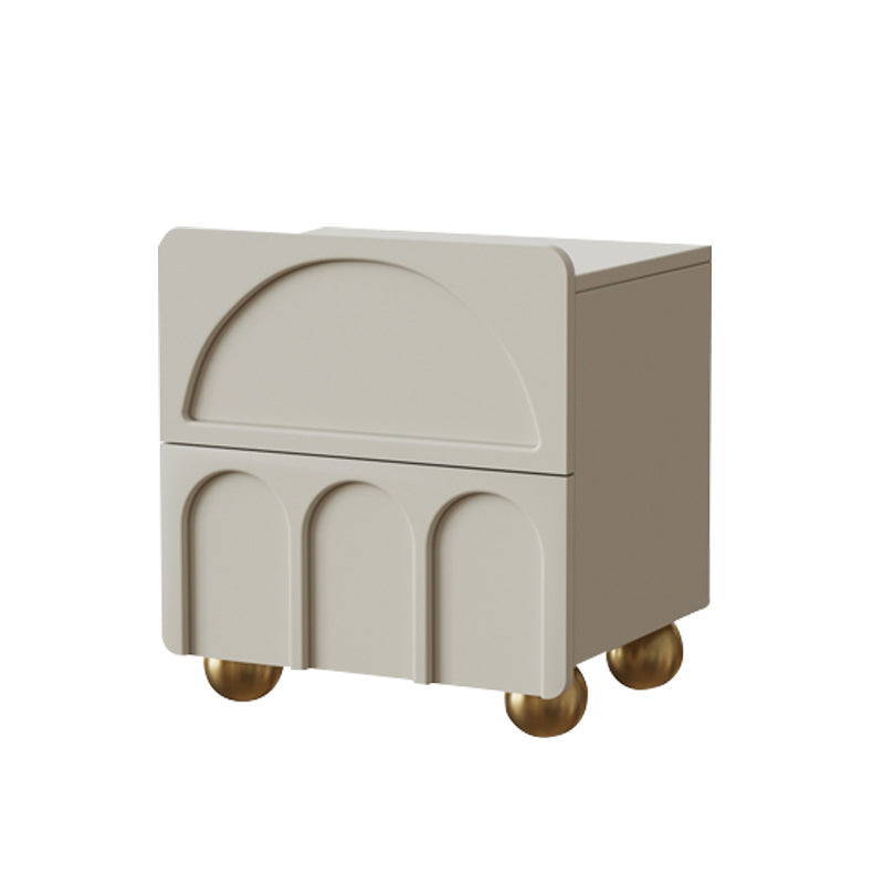 Neutral Bedside Table for Nursery Wooden Nursery Nightstand with Drawers