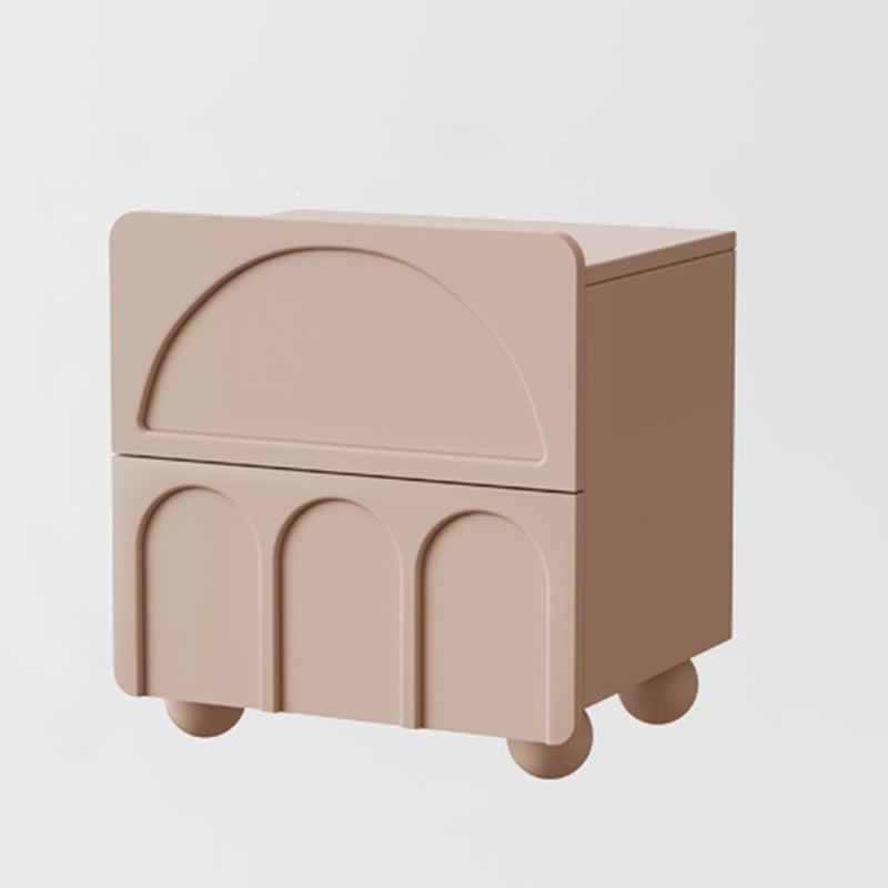 Solid Wood Bedside Table for Nursery Neutral Kids Bedside Table with Drawers