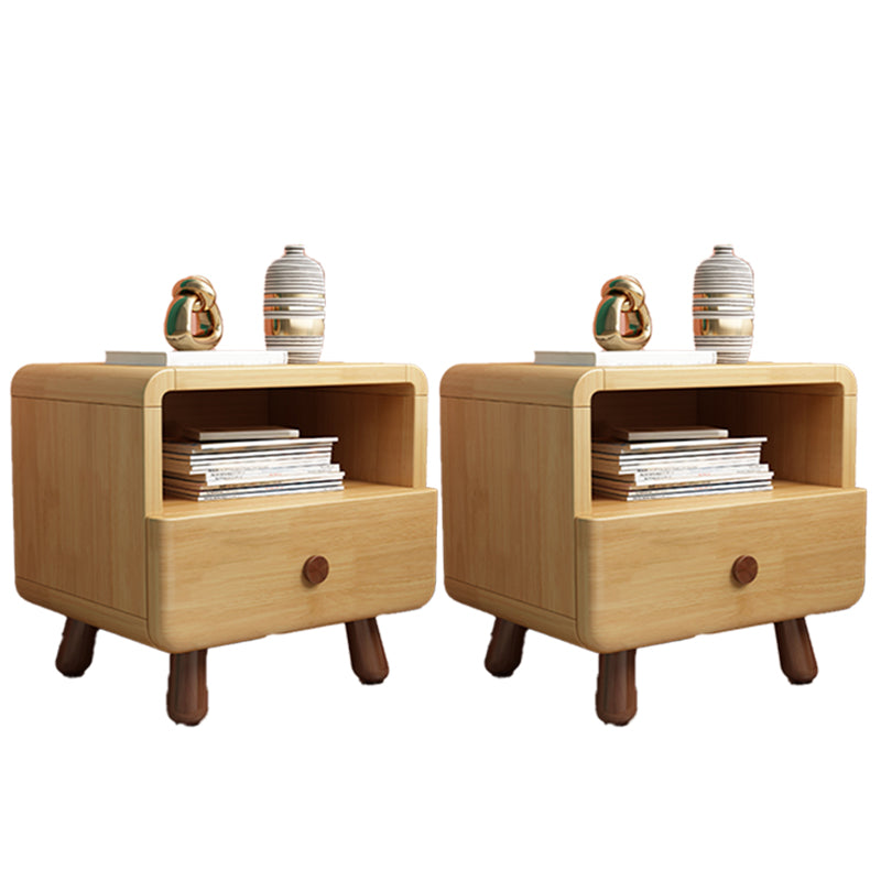 One and Two Drawers Nursery Nightstand Wooden Nursery Nightstand