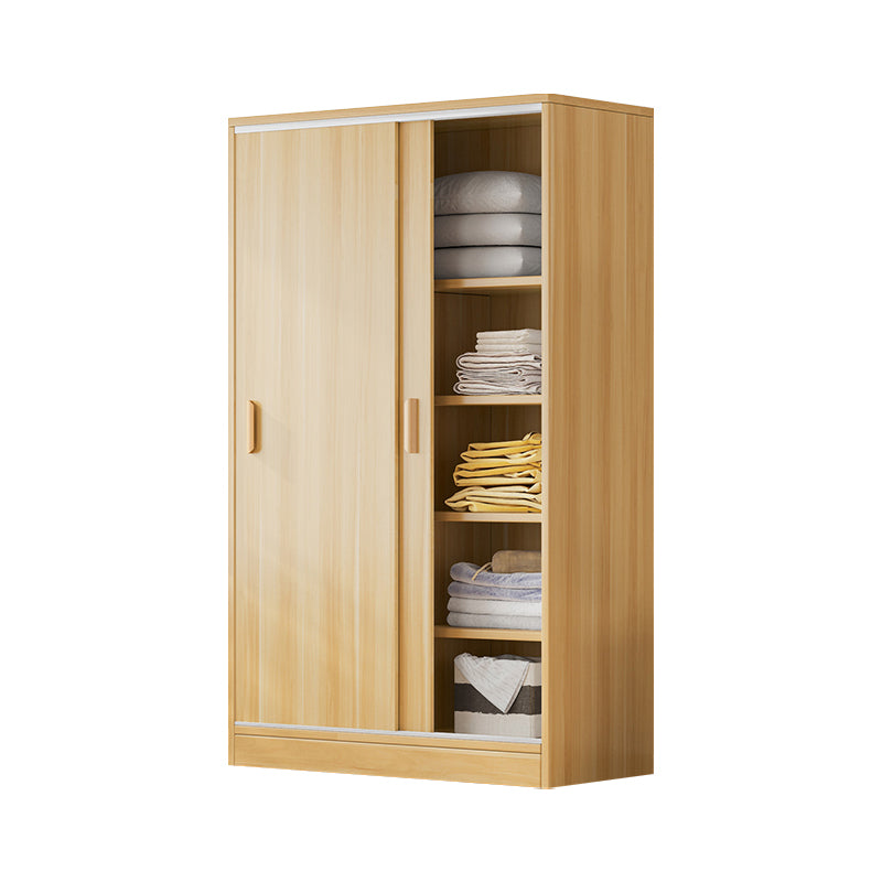 Modern Style Wardrobe Closet Wood Shelved Kids Closet with Garment Rod