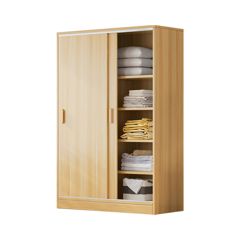 Modern Style Wardrobe Closet Wood Shelved Kids Closet with Garment Rod