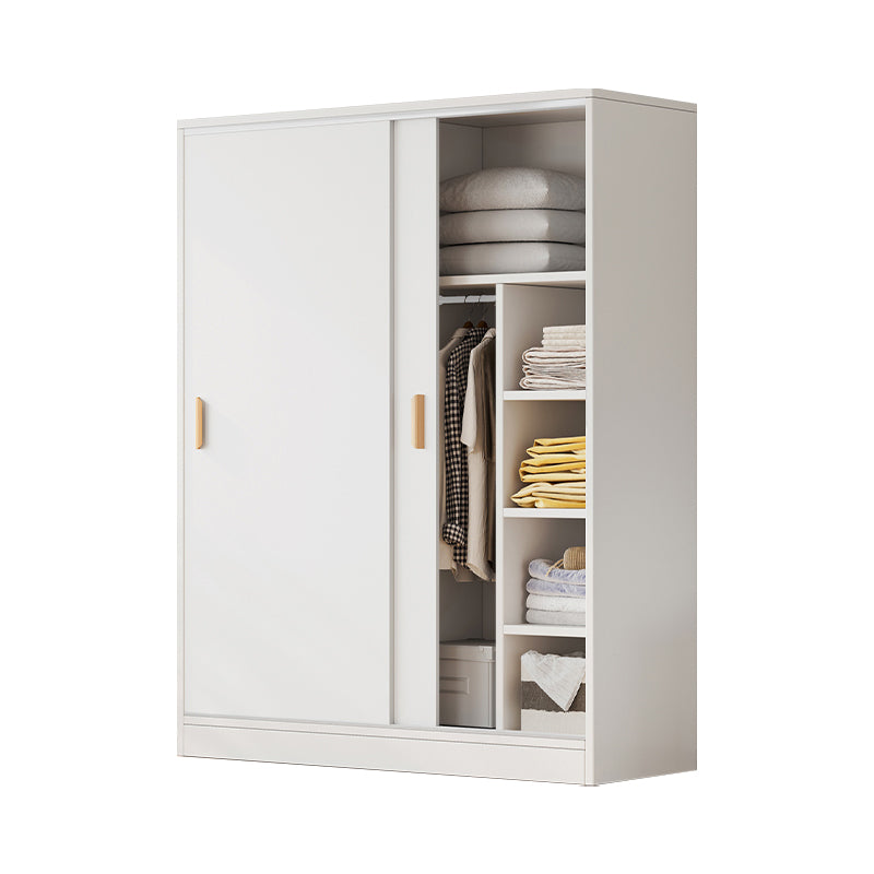 Modern Style Wardrobe Closet Wood Shelved Kids Closet with Garment Rod