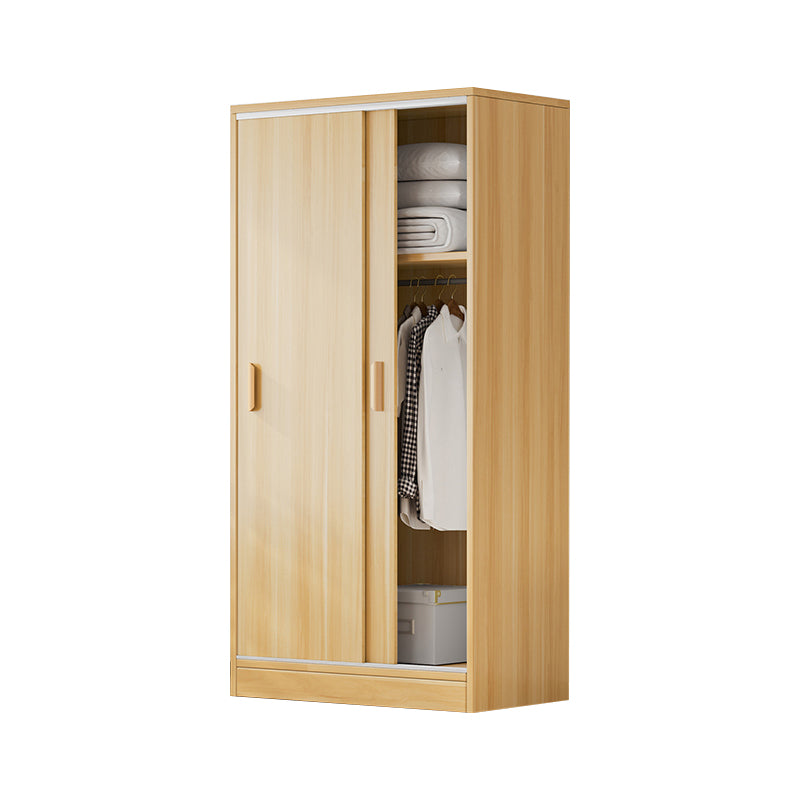 Modern Style Wardrobe Closet Wood Shelved Kids Closet with Garment Rod