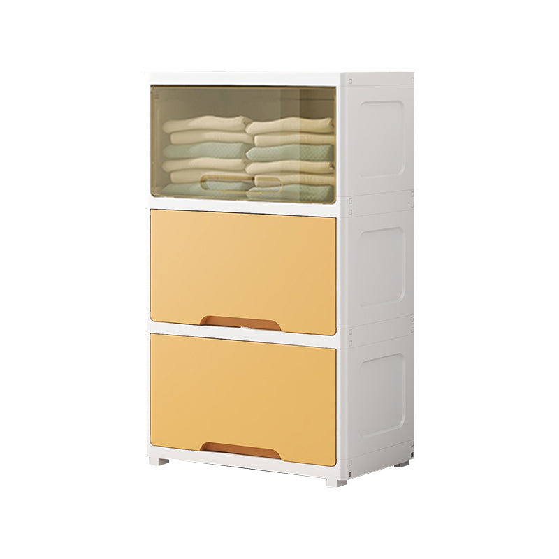 Plastic Kids Closet Modern style Wardrobe Closet with Lower Storage Drawers