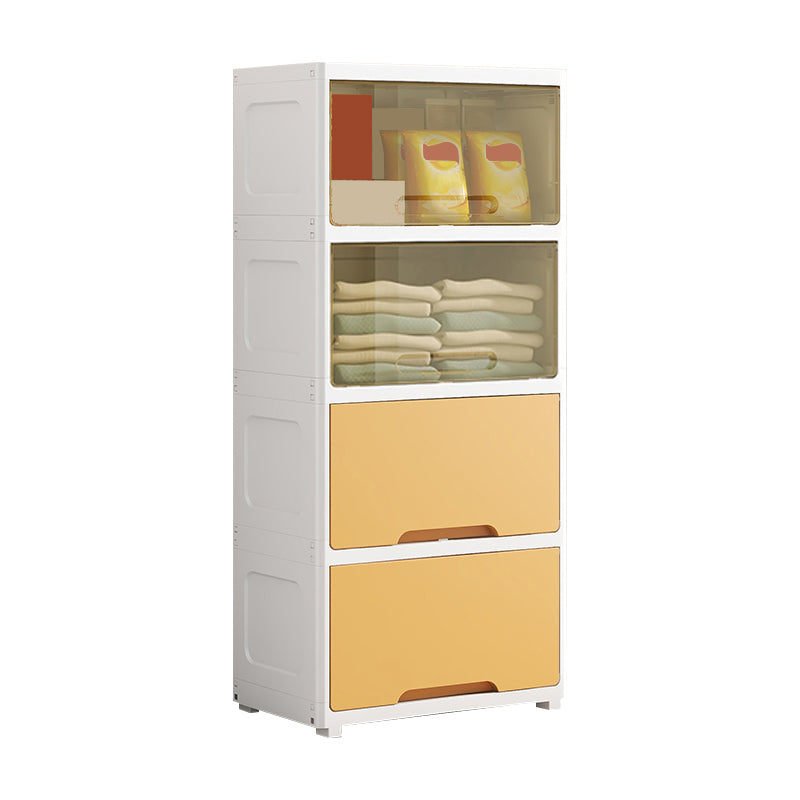 Plastic Kids Closet Modern style Wardrobe Closet with Lower Storage Drawers