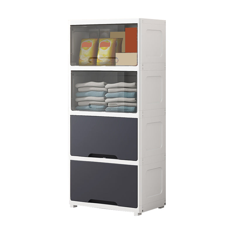 Plastic Kids Closet Modern style Wardrobe Closet with Lower Storage Drawers