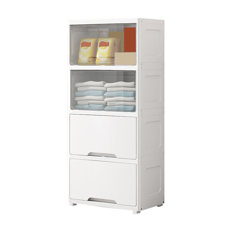 Plastic Kids Closet Modern style Wardrobe Closet with Lower Storage Drawers