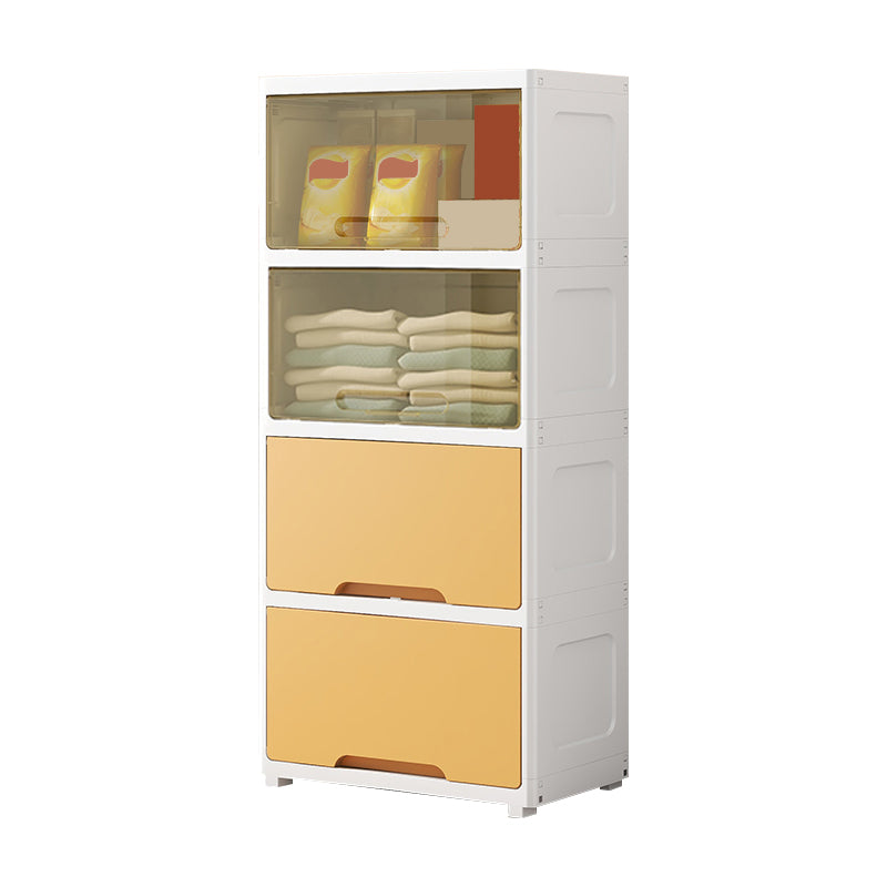 Plastic Kids Closet Modern style Wardrobe Closet with Lower Storage Drawers