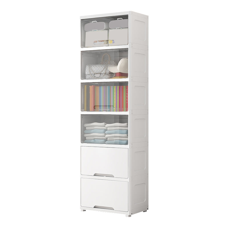 Plastic Kids Closet Modern style Wardrobe Closet with Lower Storage Drawers