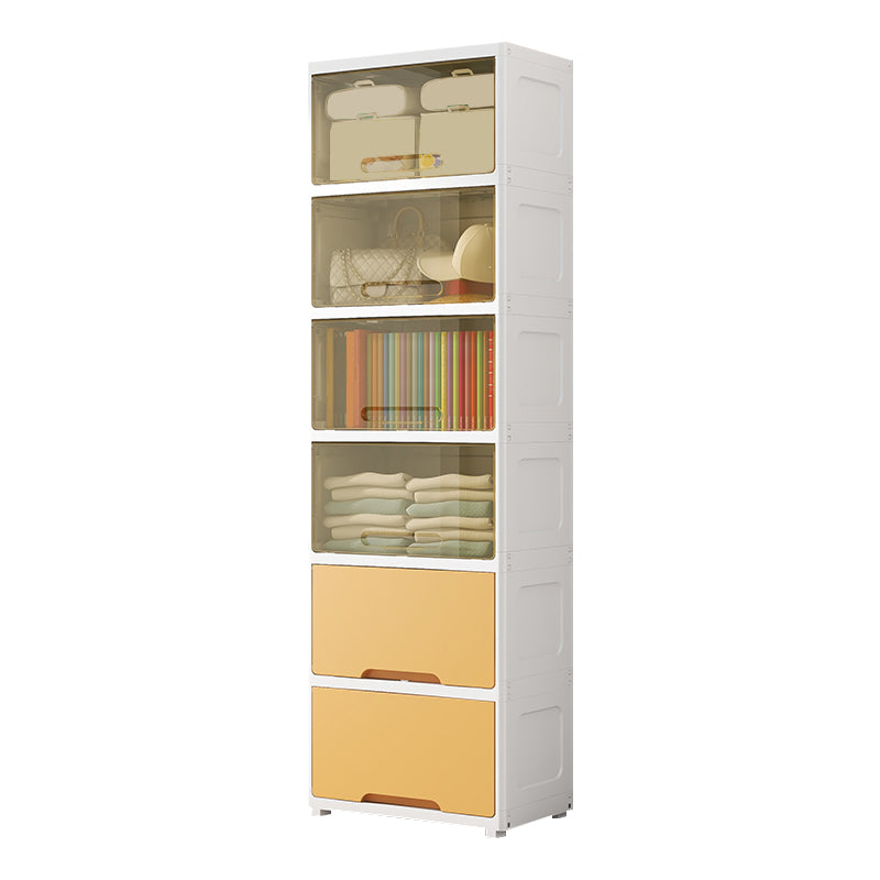 Plastic Kids Closet Modern style Wardrobe Closet with Lower Storage Drawers