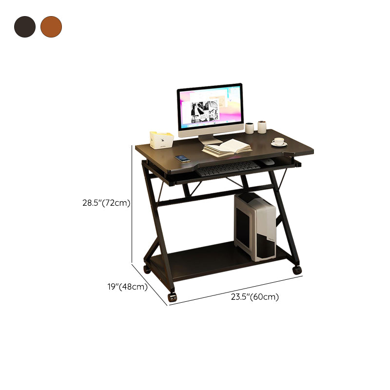 Contemporary Engineered Wood Writing Desk Keyboard Tray Desk