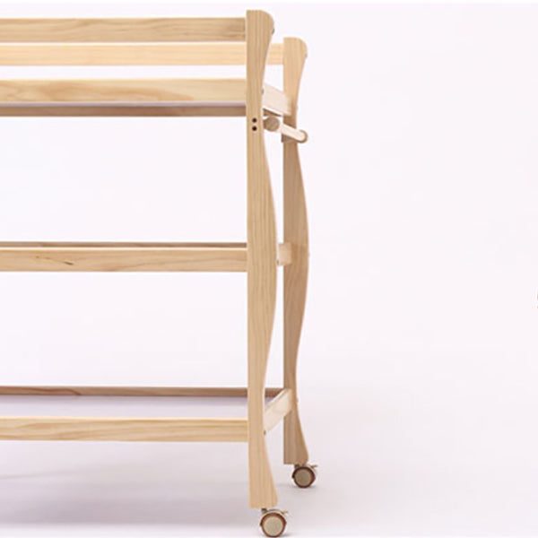 Wooden Baby Changing Table Safety Rails Changing Table with Storage