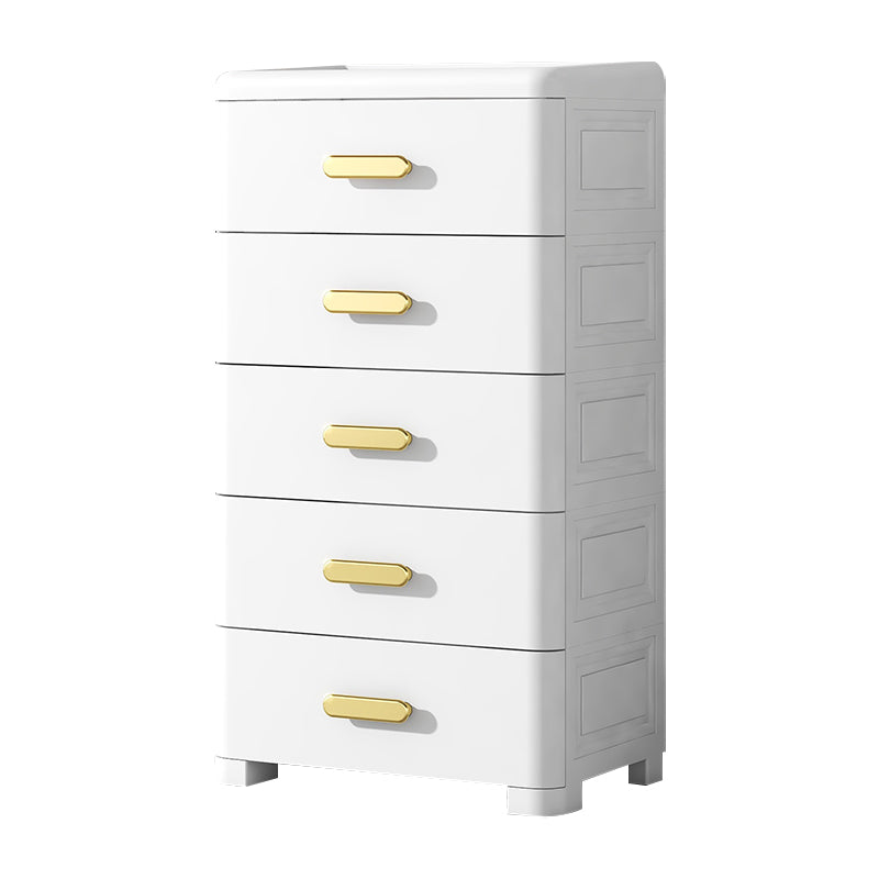 Chest Scandinavian Nursery Dresser Plastic Kids Nightstand with 5 Drawers