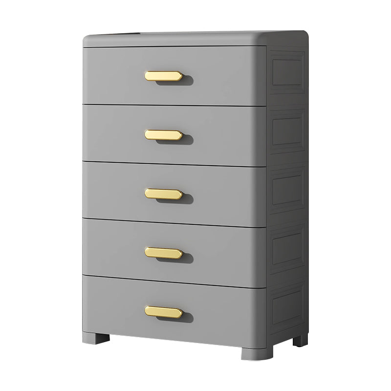 Chest Scandinavian Nursery Dresser Plastic Kids Nightstand with 5 Drawers