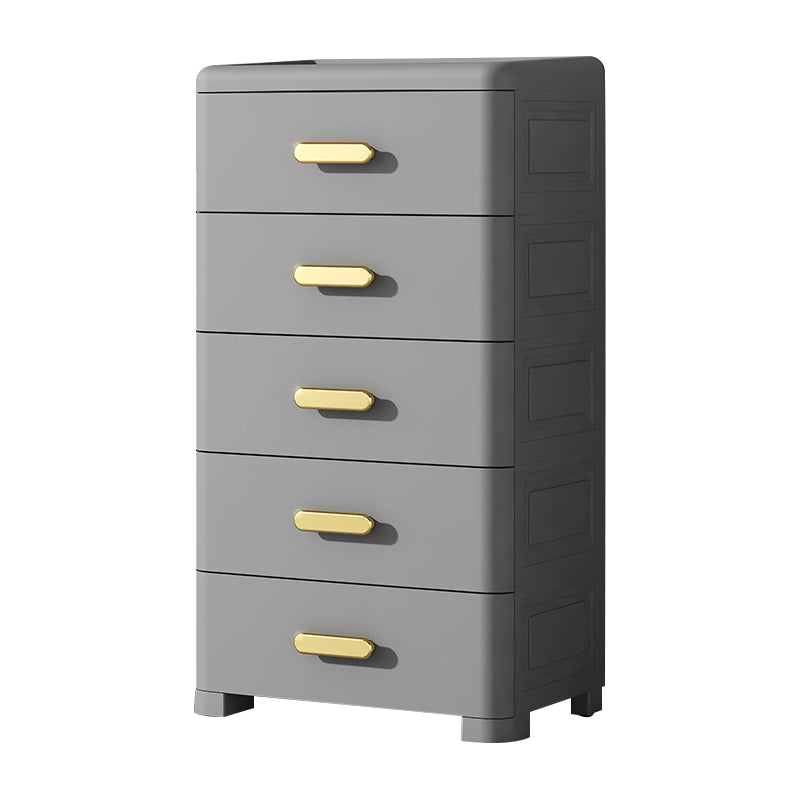 Chest Scandinavian Nursery Dresser Plastic Kids Nightstand with 5 Drawers