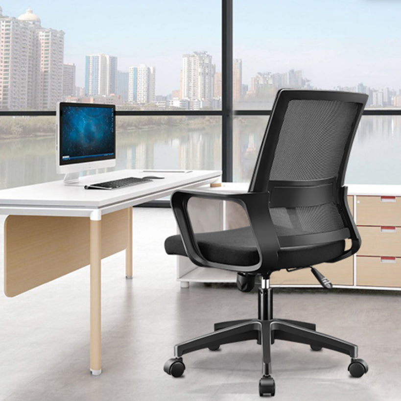 Fixed Arms Office Chair Tilt Mechanism Modern Ergonomic Desk Chair with Wheels