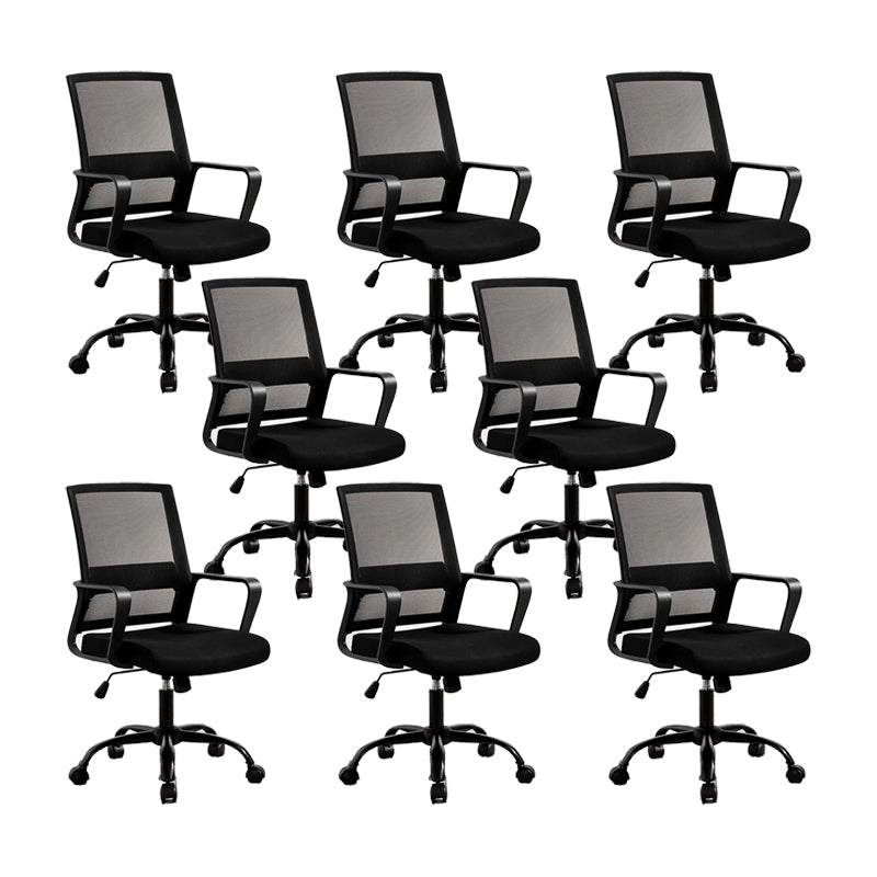 Fixed Arms Office Chair Tilt Mechanism Modern Ergonomic Desk Chair with Wheels