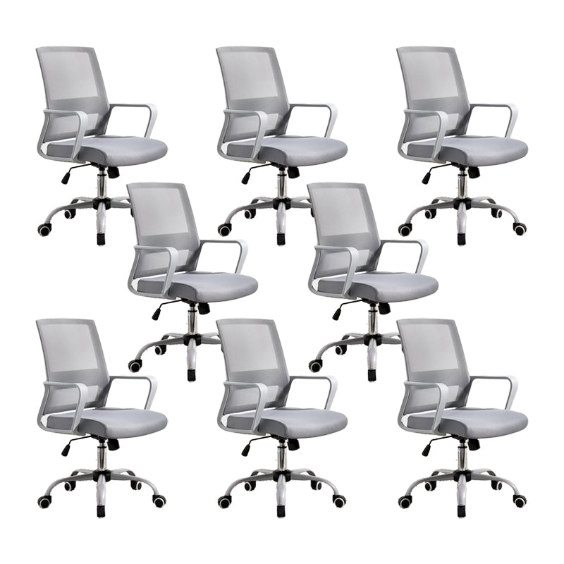 Fixed Arms Office Chair Tilt Mechanism Modern Ergonomic Desk Chair with Wheels