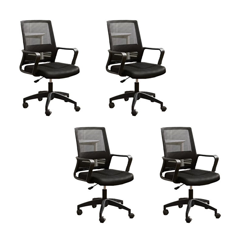 Fixed Arms Office Chair Tilt Mechanism Modern Ergonomic Desk Chair with Wheels