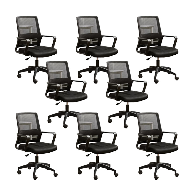 Fixed Arms Office Chair Tilt Mechanism Modern Ergonomic Desk Chair with Wheels