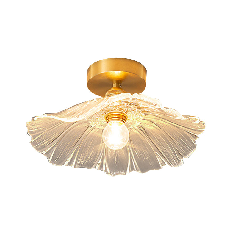 Modernism Flush Mount Lighting Golden Metallic Ceiling Light for Aisle