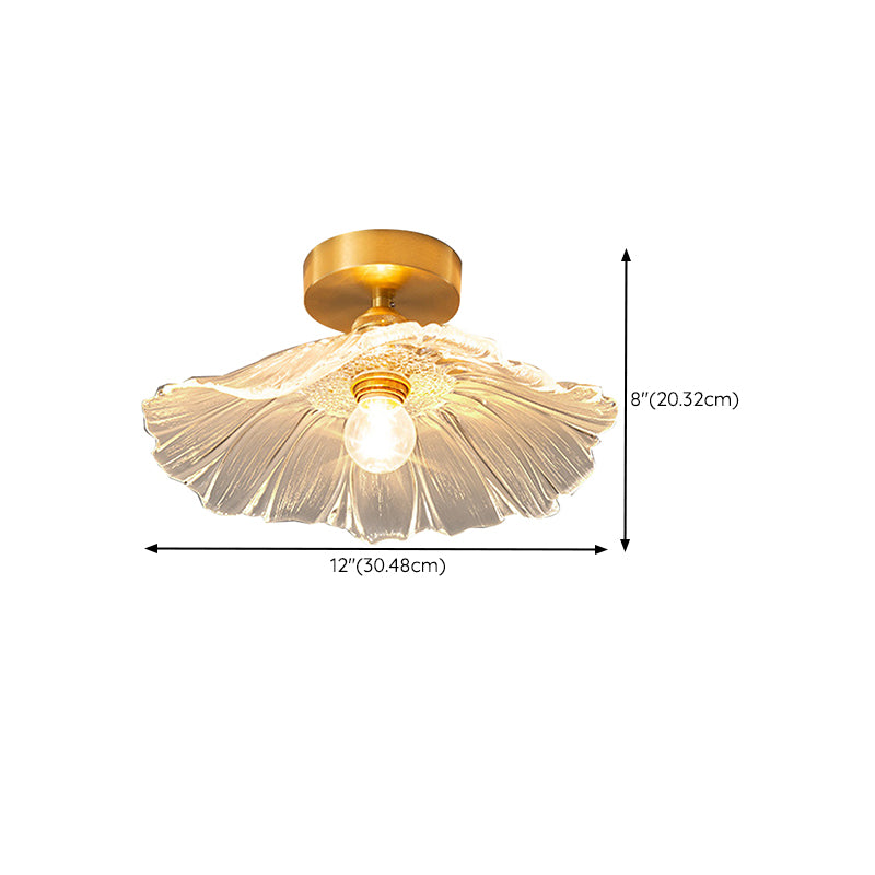 Modernism Flush Mount Lighting Golden Metallic Ceiling Light for Aisle