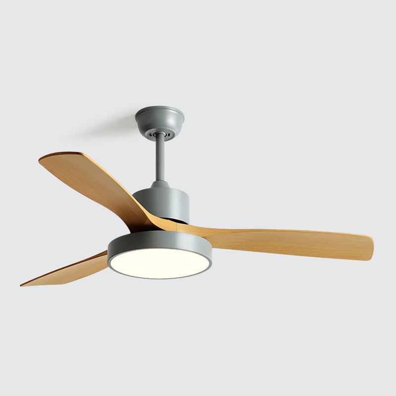 Modernist LED Ceiling Fan 3-Blade 52" Fan Lighting for Living Room