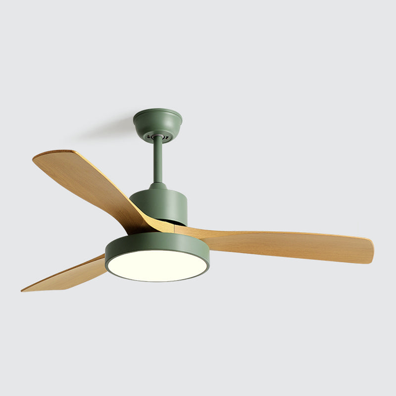 Modernist LED Ceiling Fan 3-Blade 52" Fan Lighting for Living Room