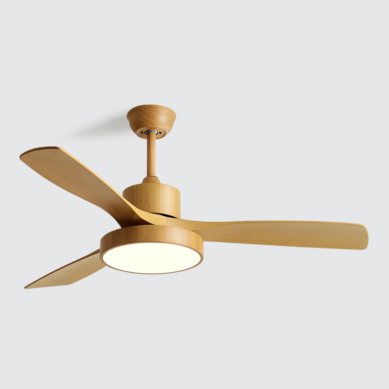 Modernist LED Ceiling Fan 3-Blade 52" Fan Lighting for Living Room