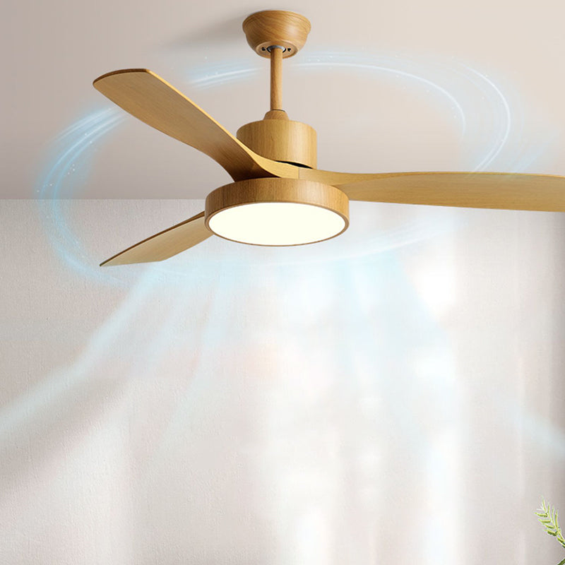 Modernist LED Ceiling Fan 3-Blade 52" Fan Lighting for Living Room