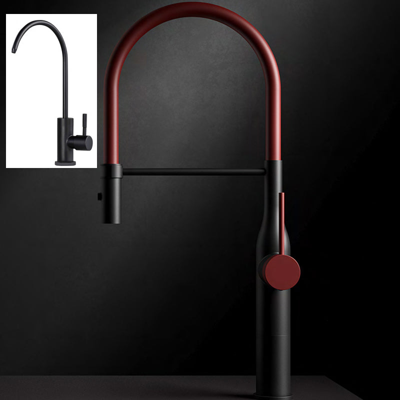 Traditional Single Level Kitchen Faucet Lead Free Metal Faucet