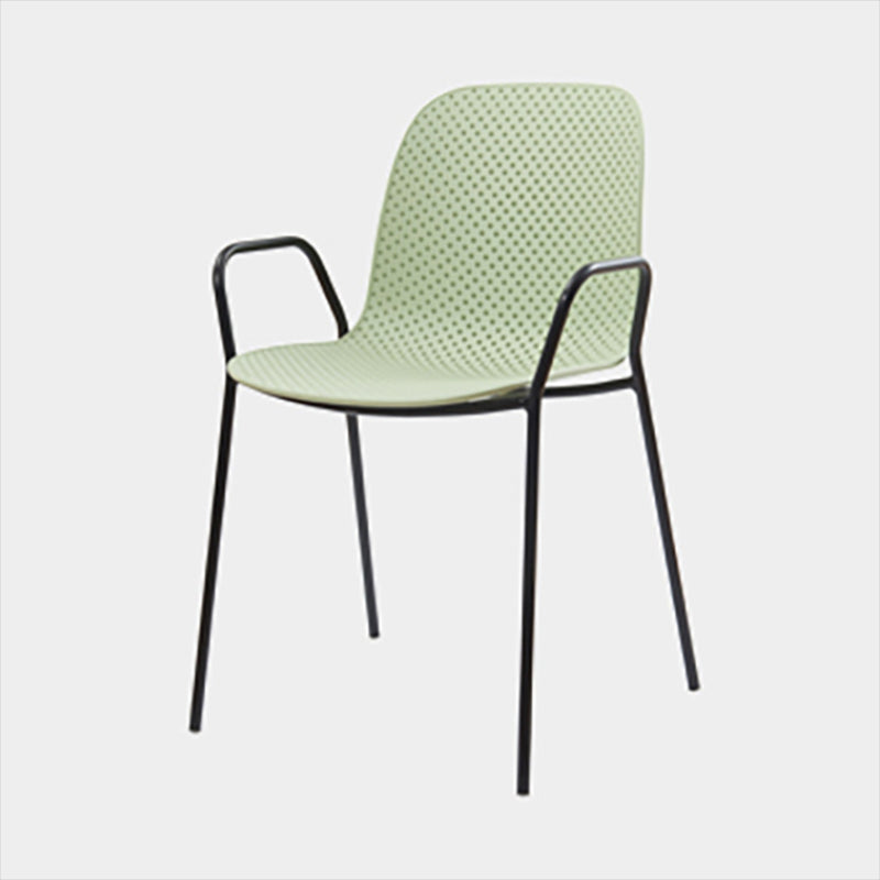 Modern Dining Chairs Metal With Arm Plastic Patio Dining Armchair