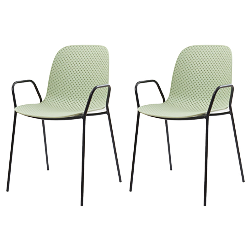 Modern Dining Chairs Metal With Arm Plastic Patio Dining Armchair