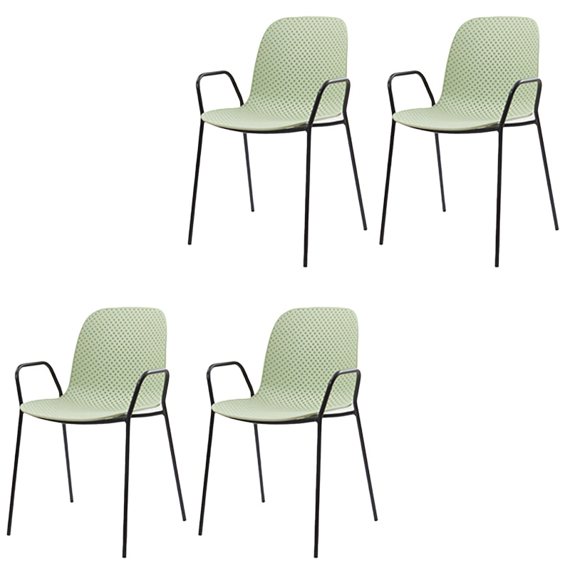 Modern Dining Chairs Metal With Arm Plastic Patio Dining Armchair