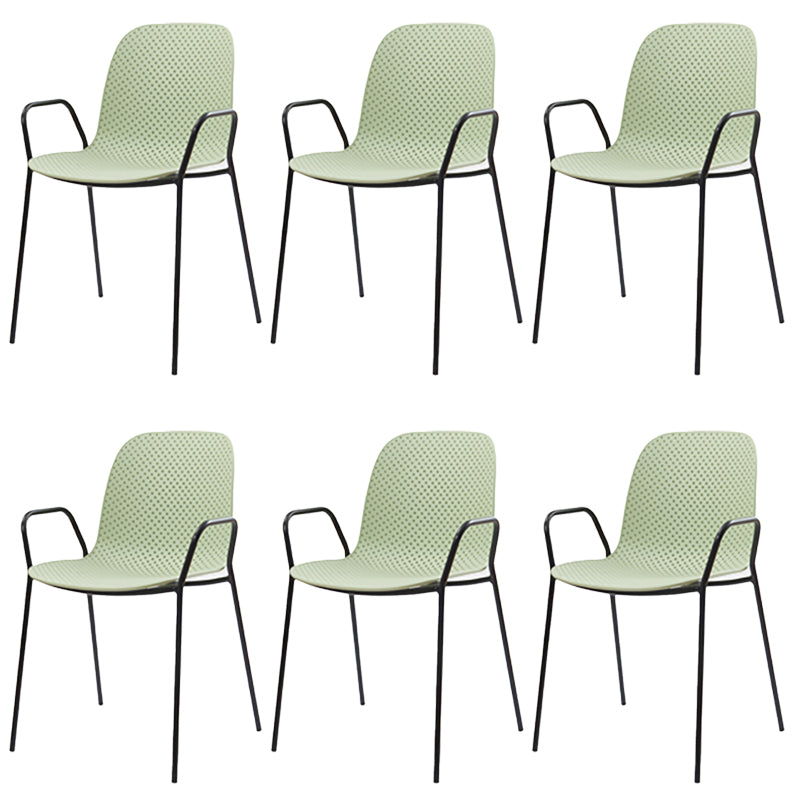 Modern Dining Chairs Metal With Arm Plastic Patio Dining Armchair