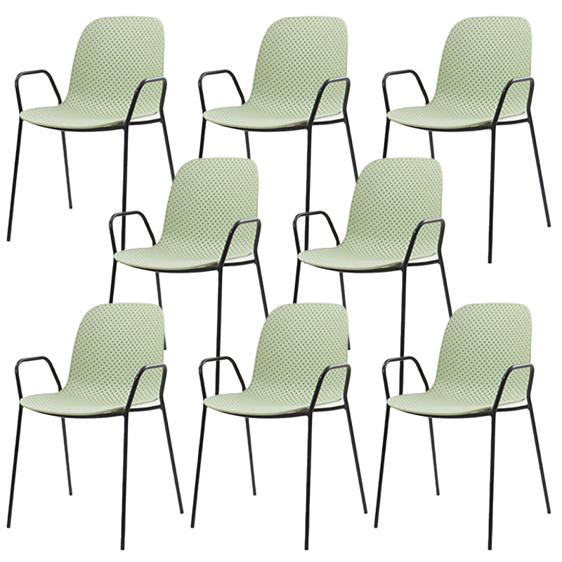 Modern Dining Chairs Metal With Arm Plastic Patio Dining Armchair