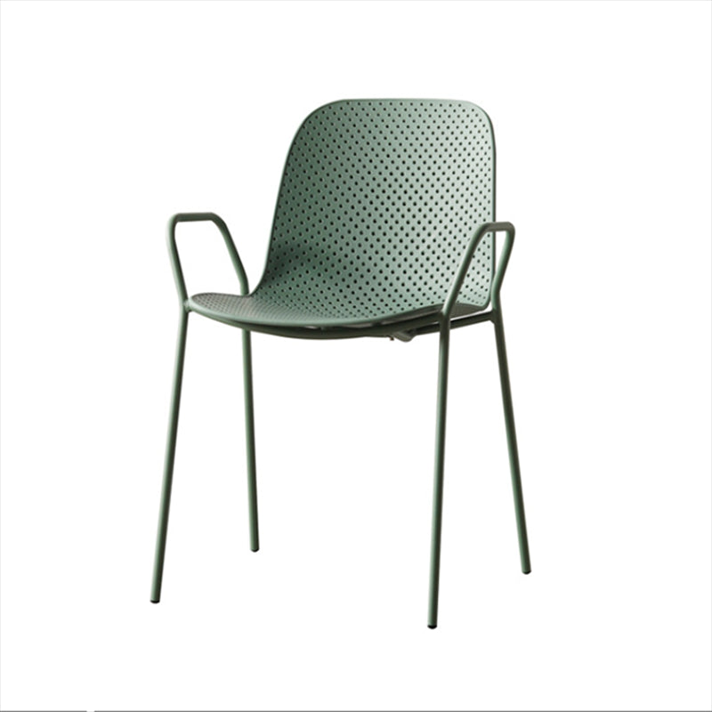 Modern Dining Chairs Metal With Arm Plastic Patio Dining Armchair